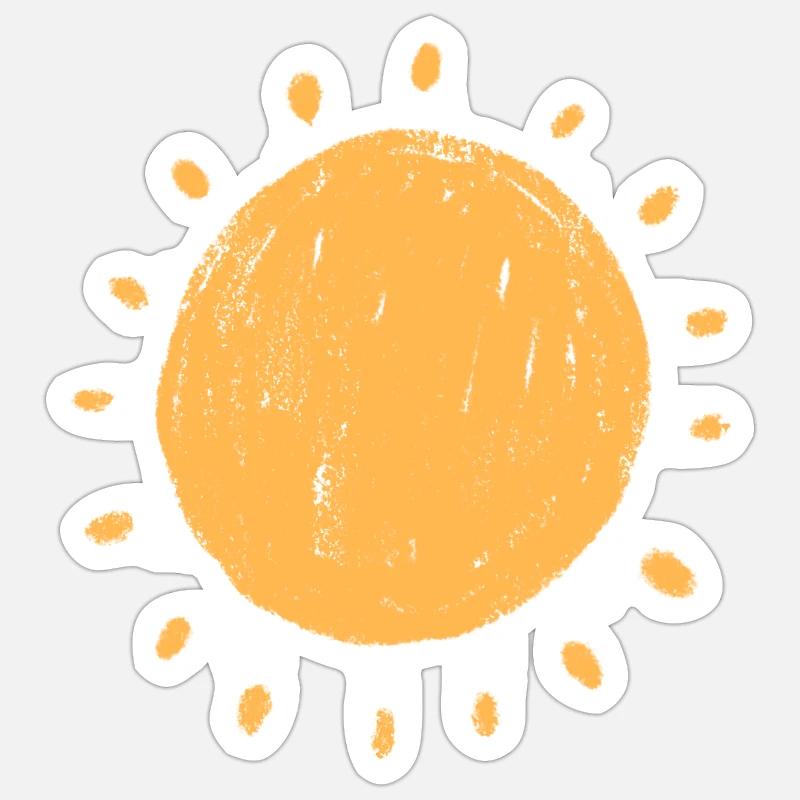 Soleil - Sticker taille S (10 x 10 cm) - blanc mat