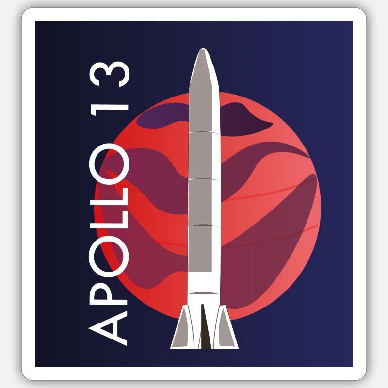 Apollo 13 - Sticker size S (10 x 10 cm) - white matte