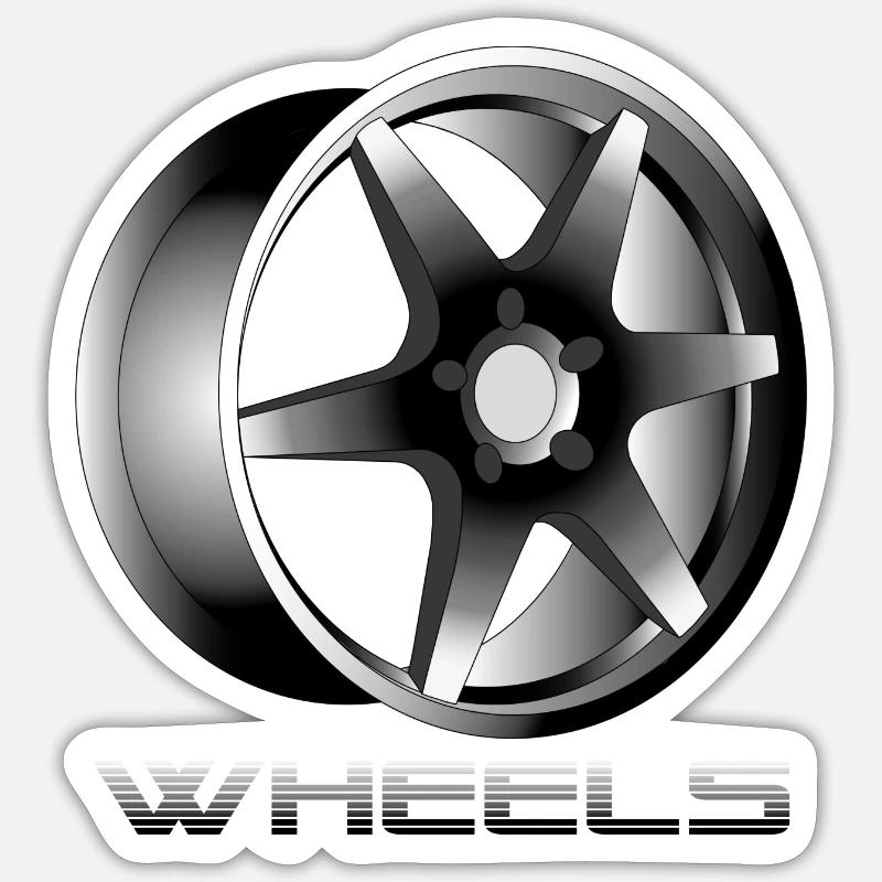 Wheels Sticker size S (10 x 10 cm)