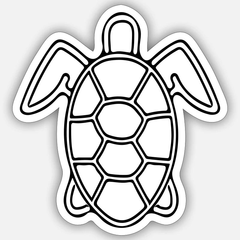 Vector Turtle Sticker size S (10 x 10 cm)