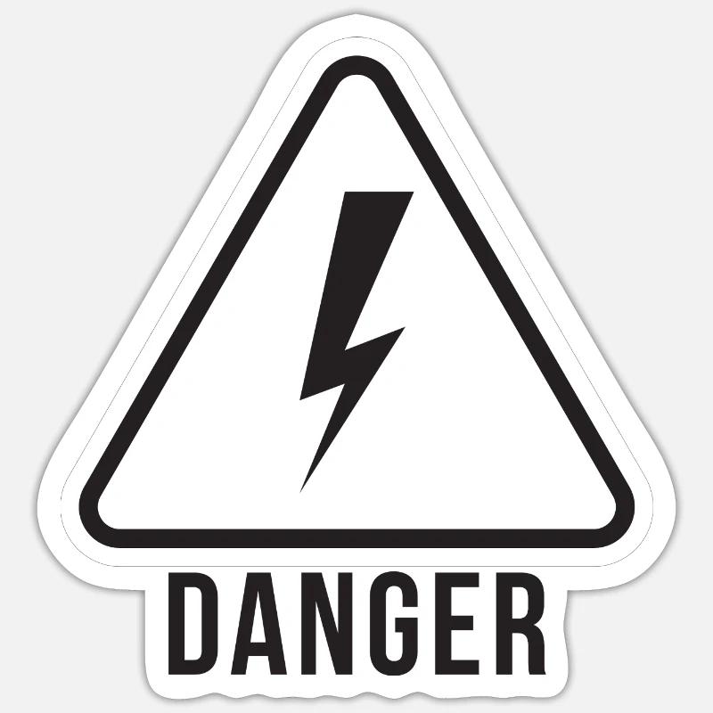 Attention - Sticker size S (10 x 10 cm) - white matte