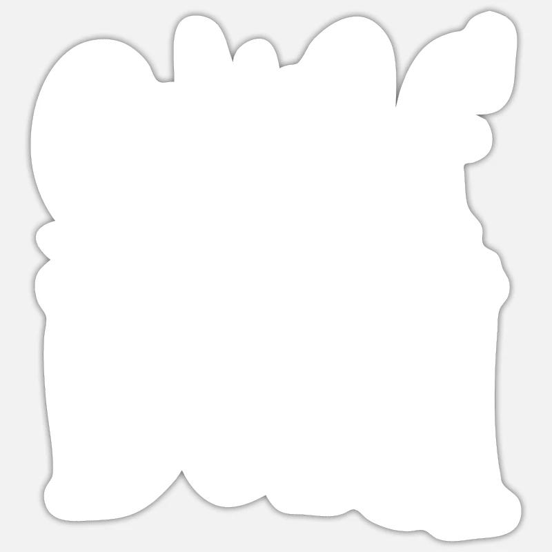 Golf Dad - Sticker taille S (10 x 10 cm) - blanc mat