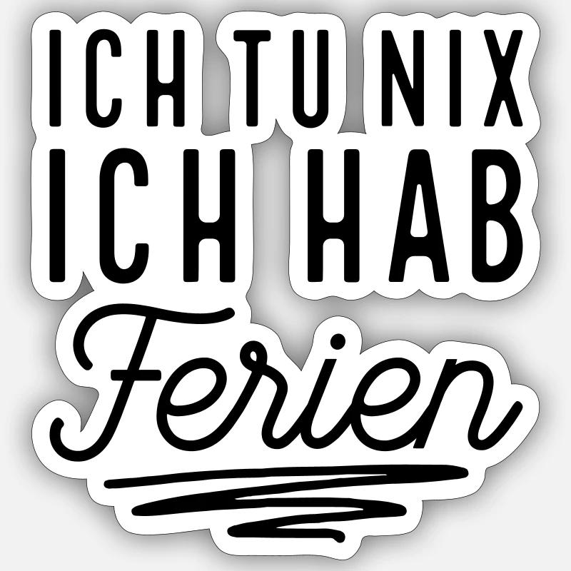 Endlich Ferien Sticker Größe S (10 x 10 cm)