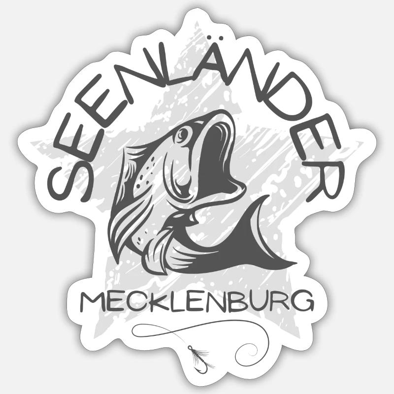 Seenländer - Sticker Größe S (10 x 10 cm) - Mattweiß