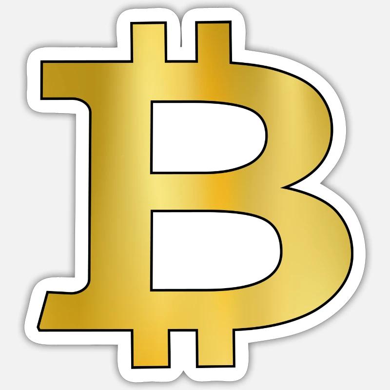 Bitcoin - Sticker Größe S (10 x 10 cm) - Mattweiß