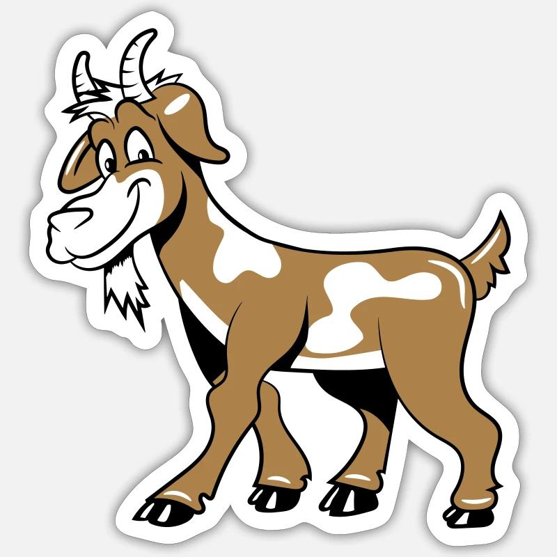 Goat kind lys - Sticker size S (10 x 10 cm) - white matte