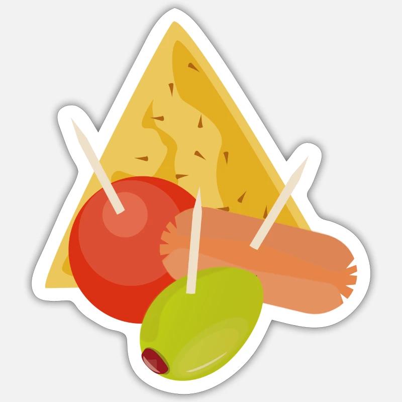 tapas - Sticker taille S (10 x 10 cm) - blanc mat