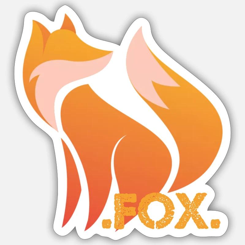 .Fox. - Sticker size S (10 x 10 cm) - white matte