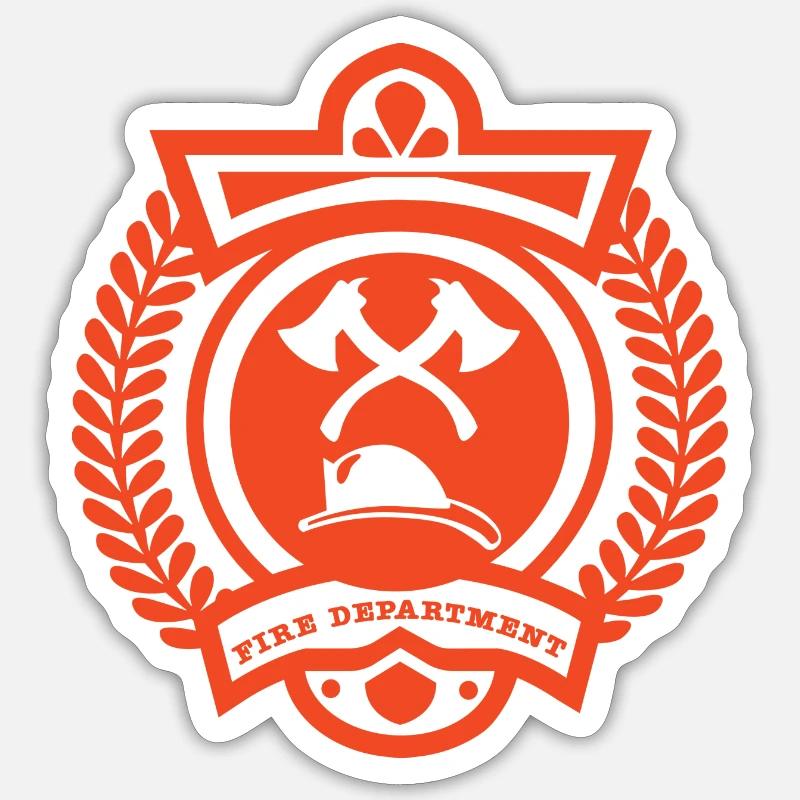 Feuerwehrmann Sticker Größe S (10 x 10 cm)