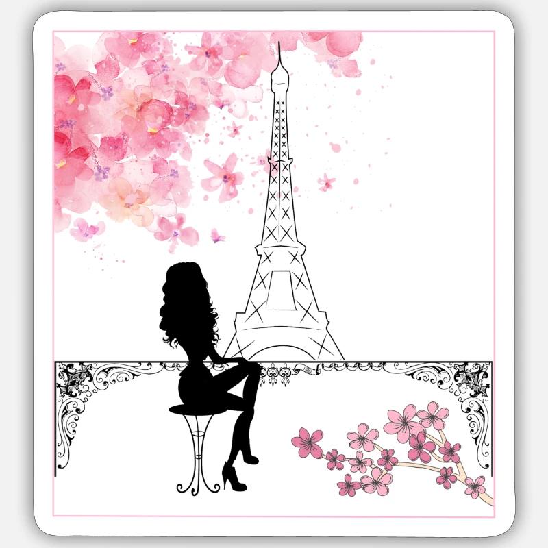 Paris - Sticker size S (10 x 10 cm) - white matte