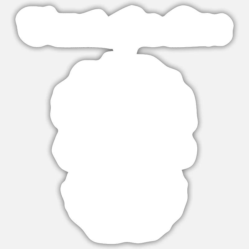 Skull white - Sticker size S (10 x 10 cm) - white matte