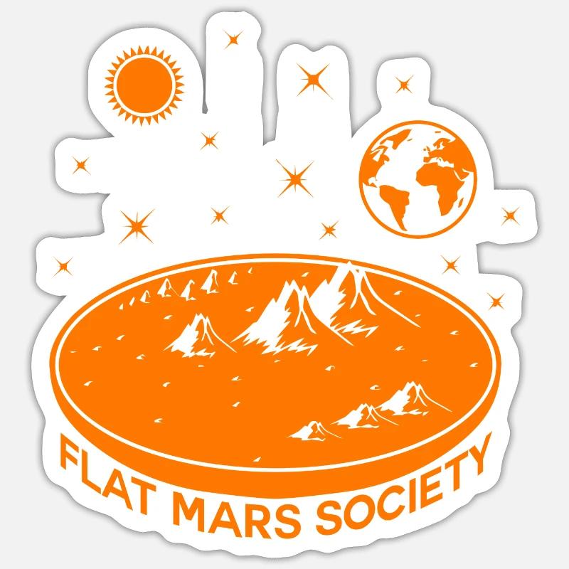 Graphique flat mars society Sticker taille S (10 x 10 cm)