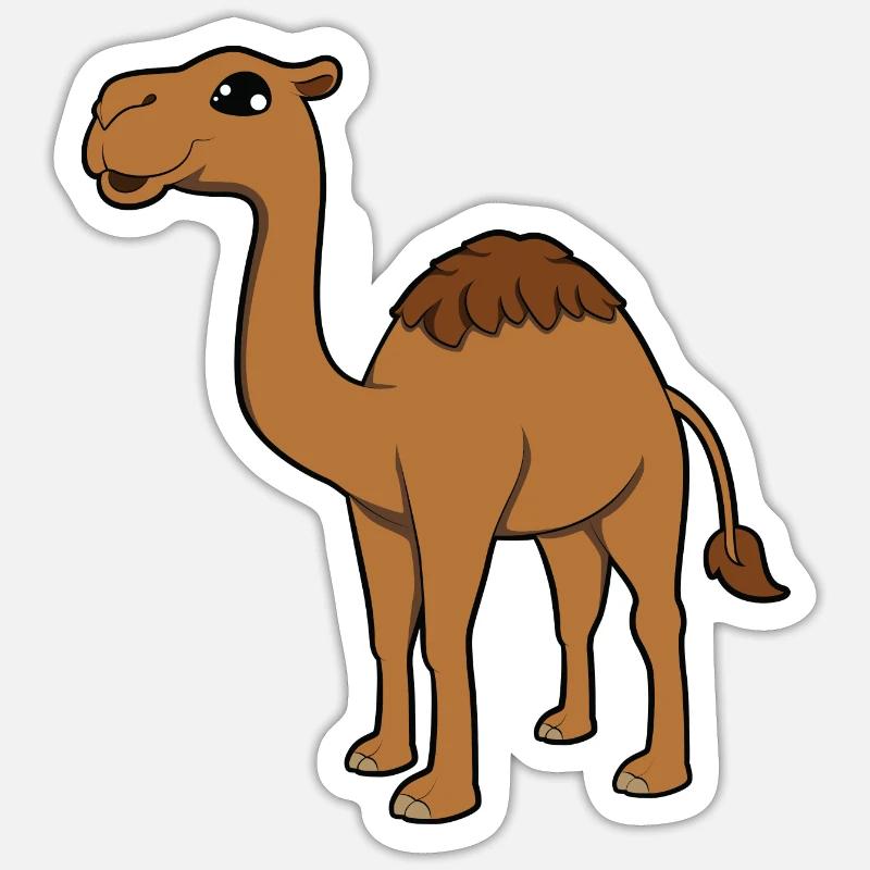 Camel - Sticker size S (10 x 10 cm) - white matte