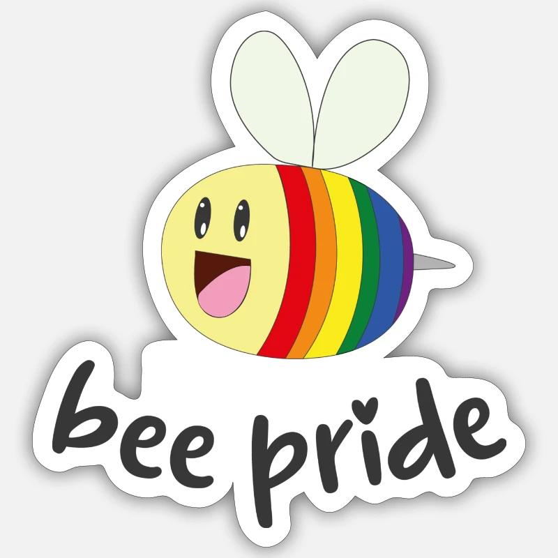 bee pride Sticker Größe S (10 x 10 cm)