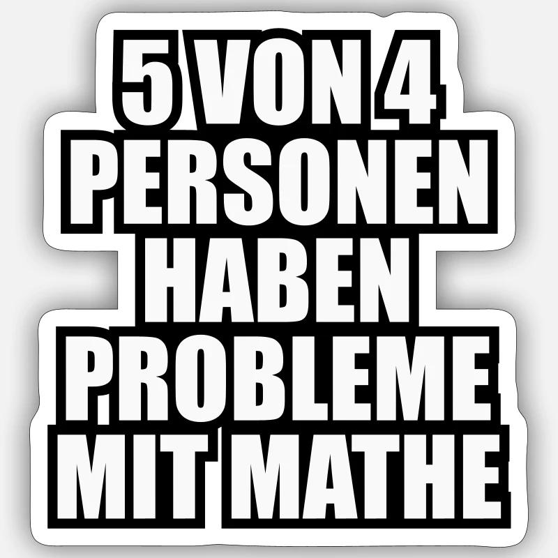 Mathe Mathematik - Sticker Größe S (10 x 10 cm) - Mattweiß