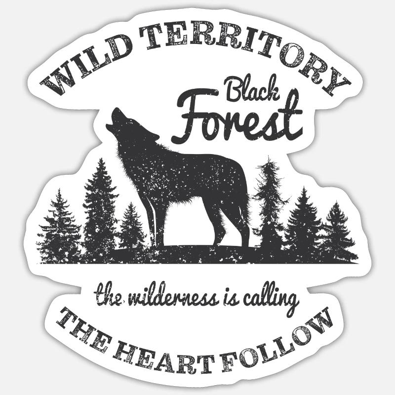 The wilderness is calling - Sticker taille S (10 x 10 cm) - blanc mat