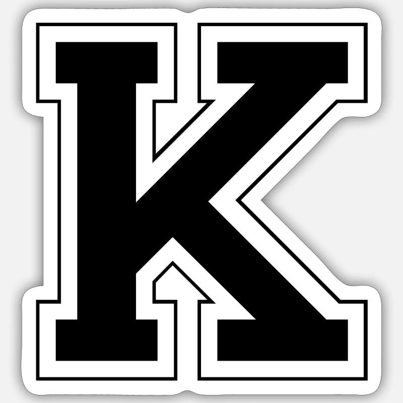 K - Sticker Größe S (10 x 10 cm) - Mattweiß