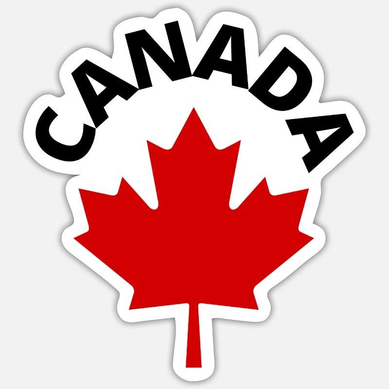 CANADA - Sticker taille S (10 x 10 cm) - blanc mat