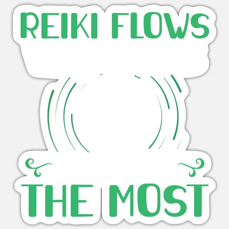 Reiki - Sticker Größe S (10 x 10 cm) - Mattweiß