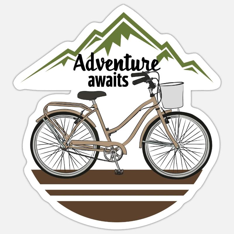Abenteuer wartet Sticker Größe S (10 x 10 cm)