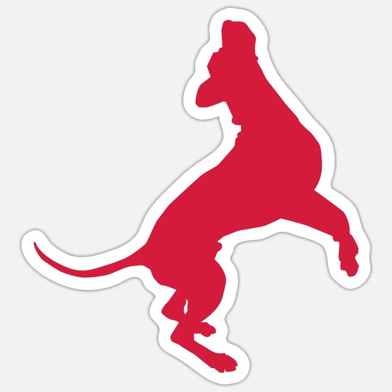 High Jump Dane - Sticker size S (10 x 10 cm) - white matte