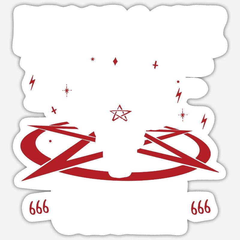 Satan - Sticker size S (10 x 10 cm) - white matte
