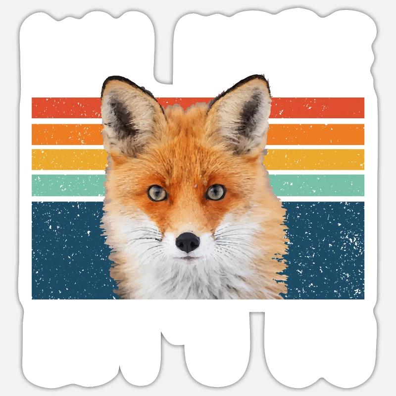 Fox - Sticker size S (10 x 10 cm) - white matte