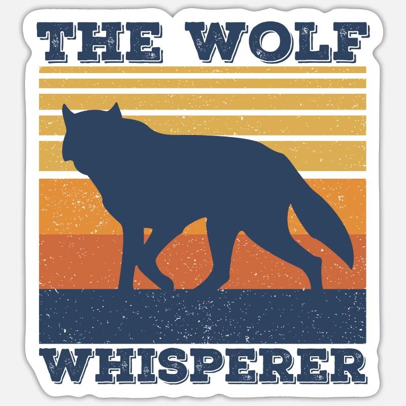 Loup Sticker taille S (10 x 10 cm)