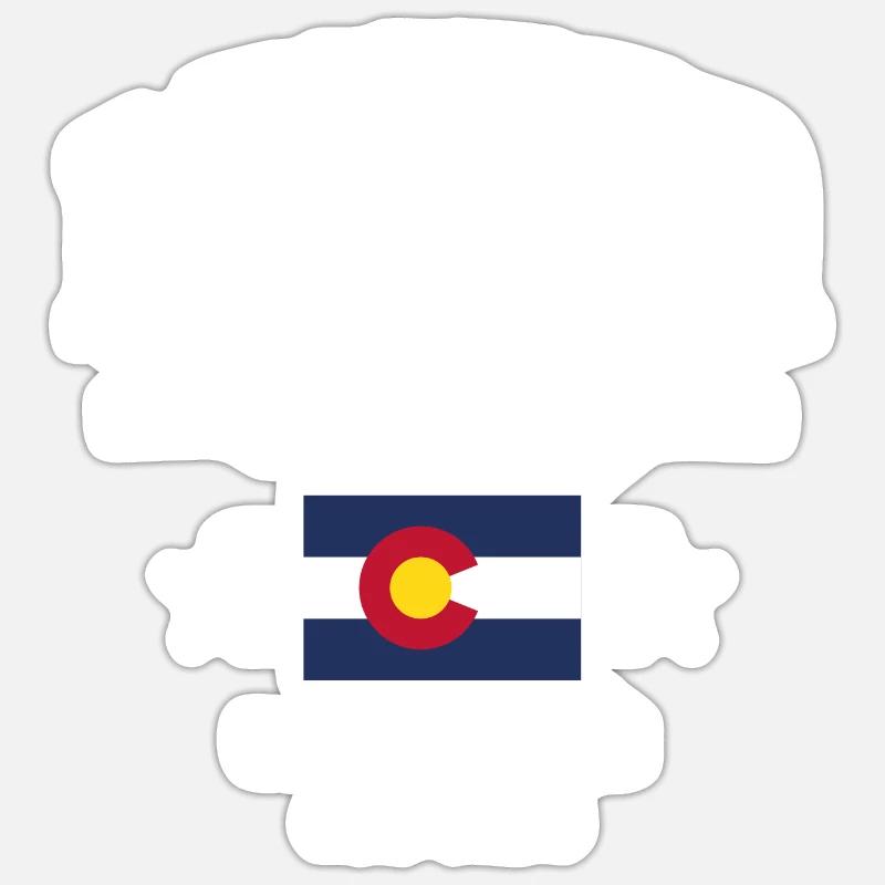 Denver - Sticker taille S (10 x 10 cm) - blanc mat