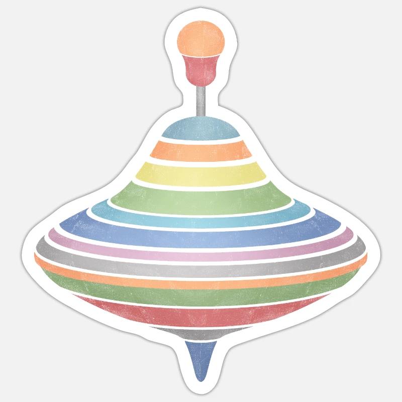 Kreisel - Sticker Größe S (10 x 10 cm) - Mattweiß