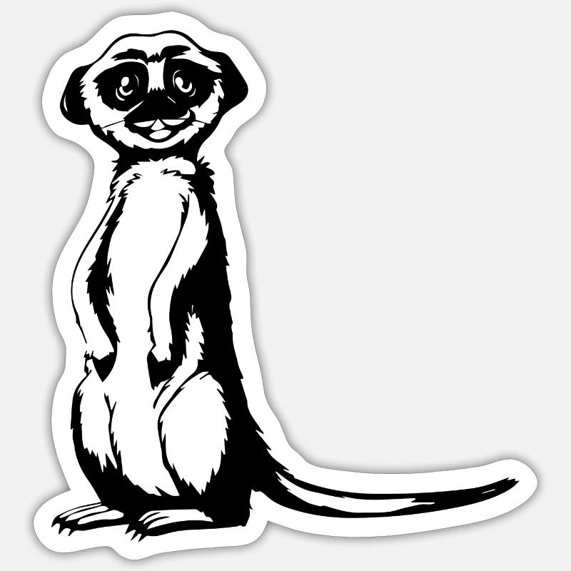 Erdmännchen Sticker Größe S (10 x 10 cm)