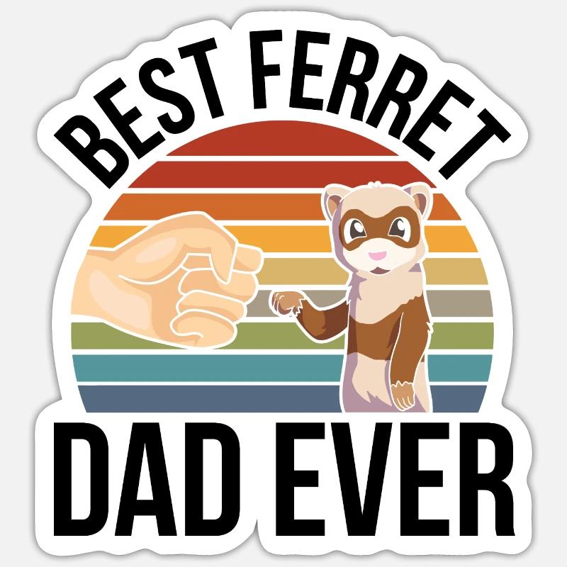Ferret - Sticker size S (10 x 10 cm) - white matte