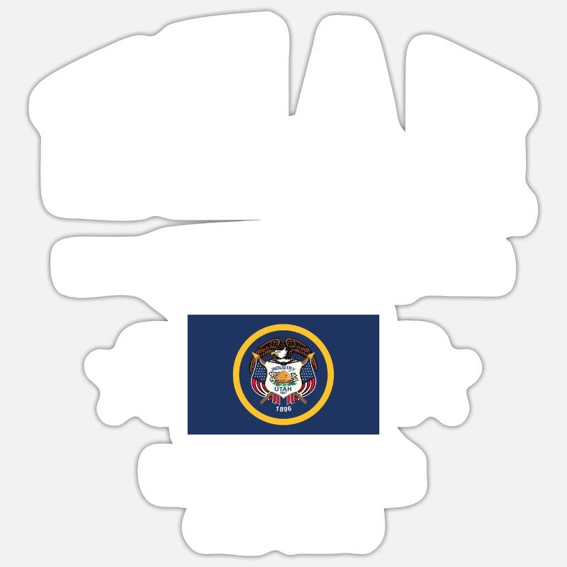 Utah - Sticker size S (10 x 10 cm) - white matte
