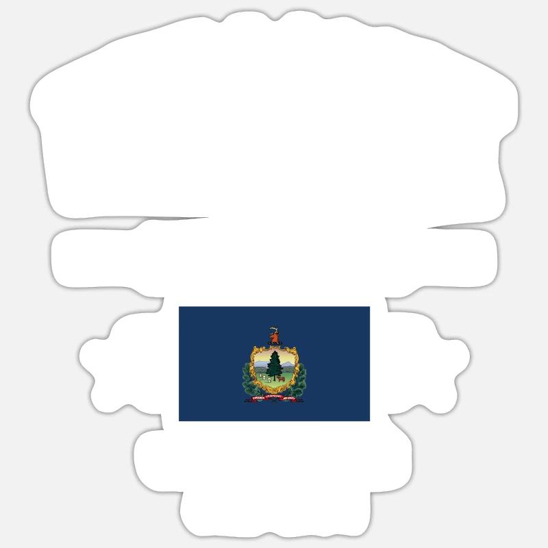 Vermont - Sticker taille S (10 x 10 cm) - blanc mat