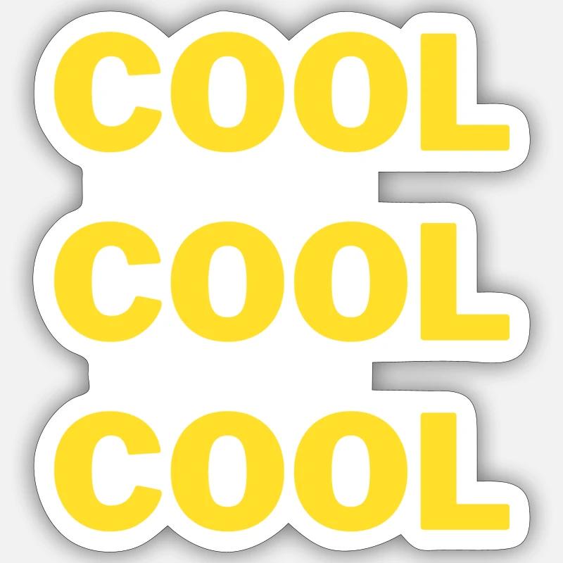 COOLCOOLCOOL Brooklyn 99 - Sticker Größe S (10 x 10 cm) - Mattweiß