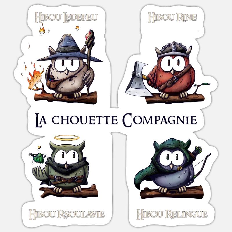 La Chouette Compagnie Sticker taille S (10 x 10 cm)
