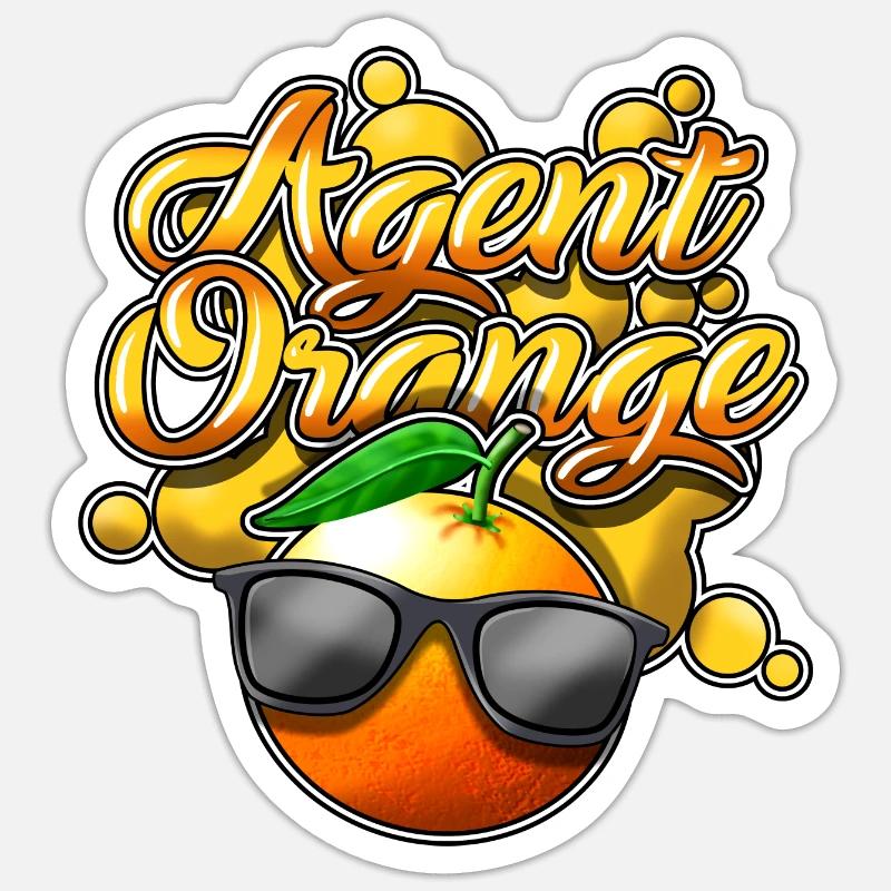 Agent Orange - Sticker size S (10 x 10 cm) - white matte