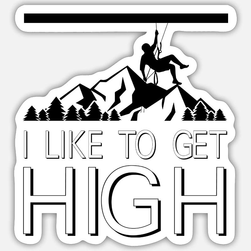 Bouldering Climbing Climbing - Sticker size S (10 x 10 cm) - white matte