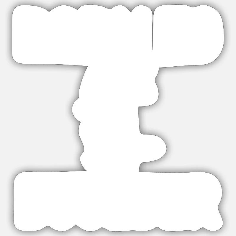 Arrampicata Bouldering Arrampicata - Sticker formato S (10 x 10 cm) - bianco opaco
