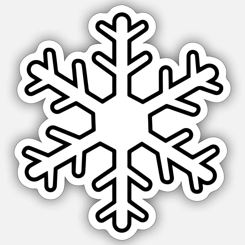 Flocon de neige Sticker taille S (10 x 10 cm)