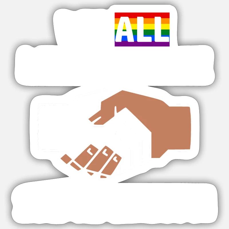 Humanity Tolerance Peace Equal rights - Sticker size S (10 x 10 cm) - white matte