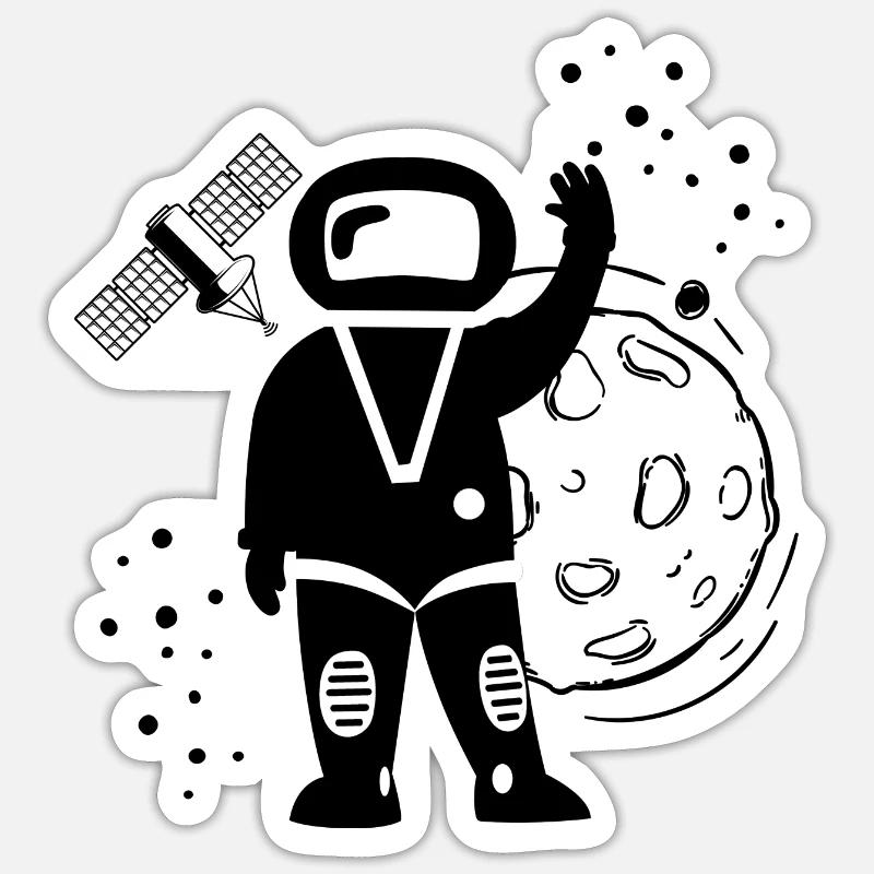 Astronaut - Space Cosmos Space Shuttle Universe Sticker size S (10 x 10 cm)