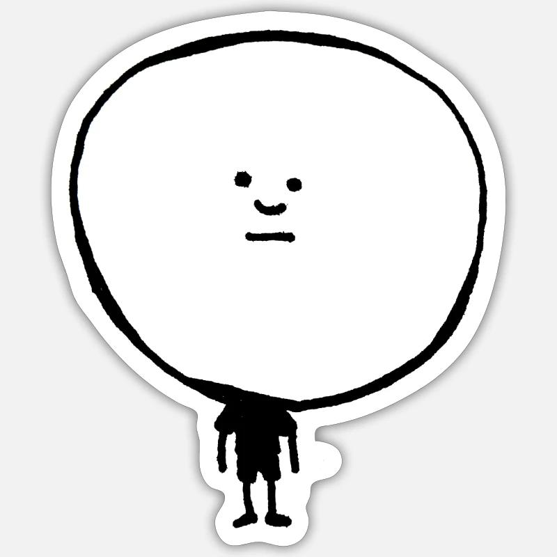 bigknopf 9 - Sticker taille S (10 x 10 cm) - blanc mat