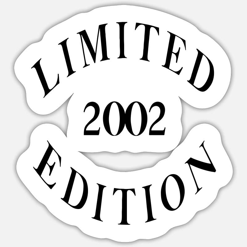 Édition limitée 2002 - Sticker taille S (10 x 10 cm) - blanc mat