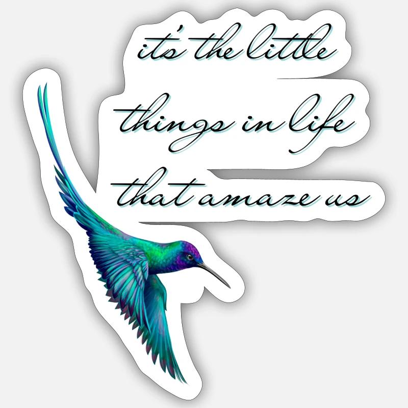 petites choses - Sticker taille S (10 x 10 cm) - blanc mat