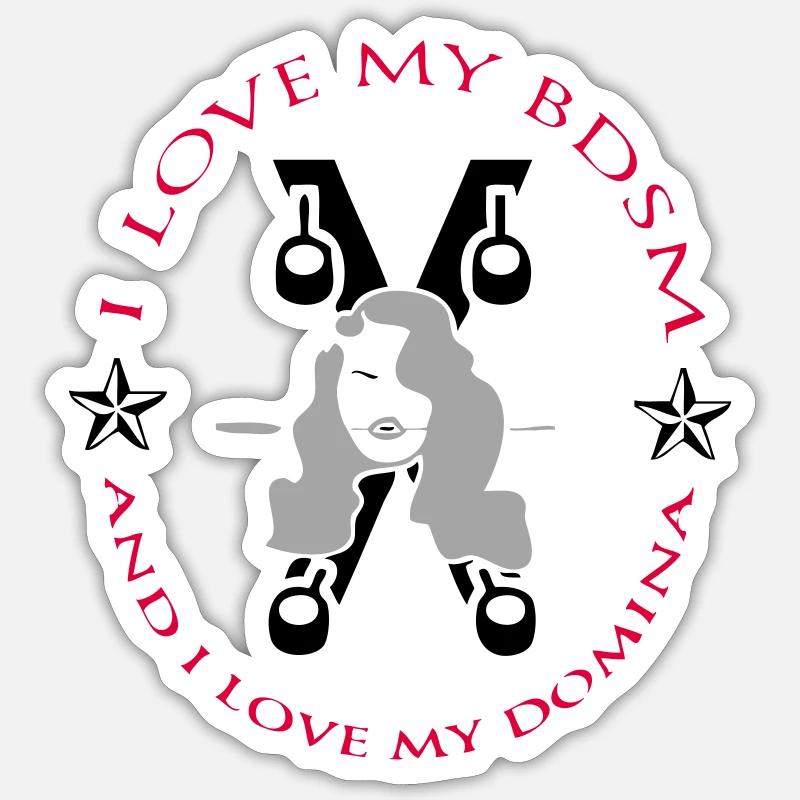 Dominatrix - Sticker taille S (10 x 10 cm) - blanc mat