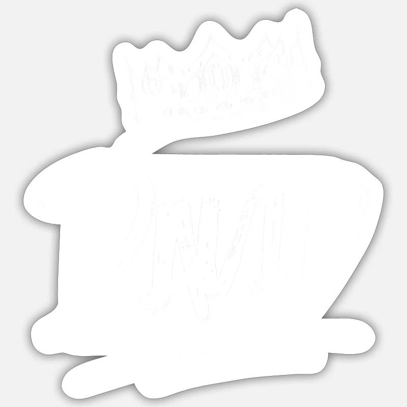 David - Sticker Größe S (10 x 10 cm) - Mattweiß