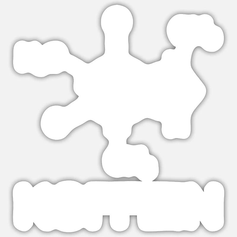 Koffein - Sticker Größe S (10 x 10 cm) - Mattweiß