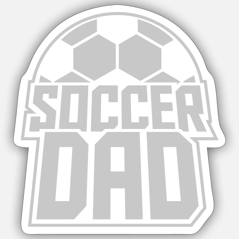 Soccer Dad Champion Logo - Sticker taille S (10 x 10 cm) - blanc mat