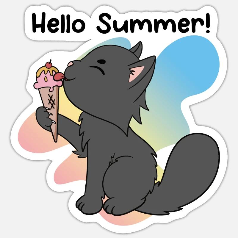 Hello Summer! Sticker size S (10 x 10 cm)